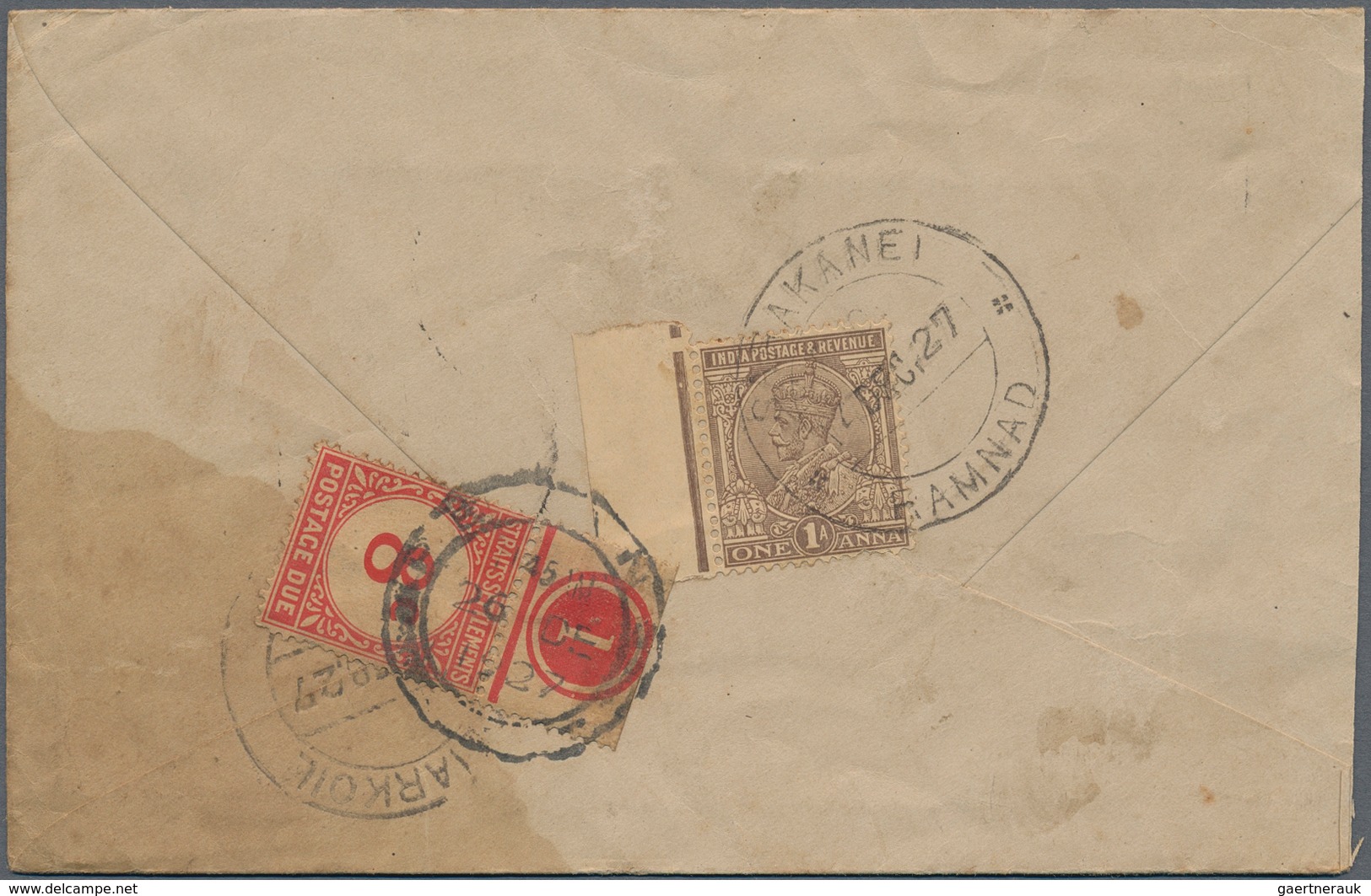 Malaiische Staaten - Straits Settlements: 1920's-50's Ca.: More Than 220 Covers (from India Mostly) - Straits Settlements
