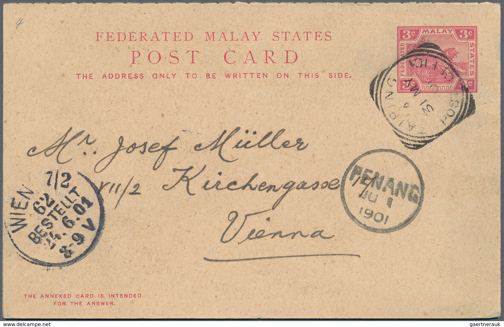 Malaiischer Staatenbund: 1901-1920's: Group Of 26 Postal Stationery Cards, Letter Card, Envelopes An - Federated Malay States