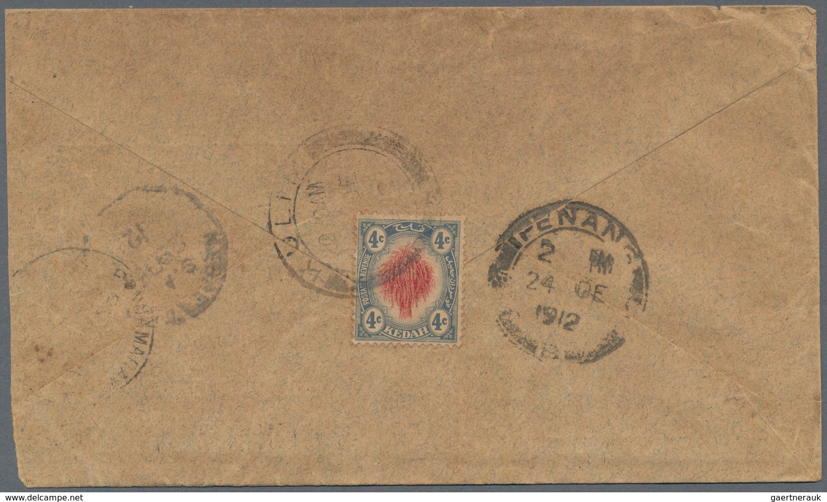 Malaiische Staaten - Kedah: 1912-1950's: 46 Covers With Various Frankings And Postmarks From Various - Kedah