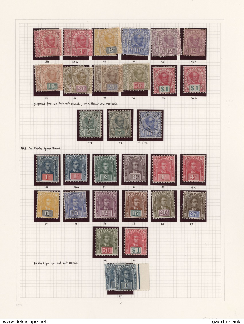 Malaiische Staaten - Sarawak: 1869/1963, A Splendid Mint Collection On Album Pages, Well Collected T - Other & Unclassified