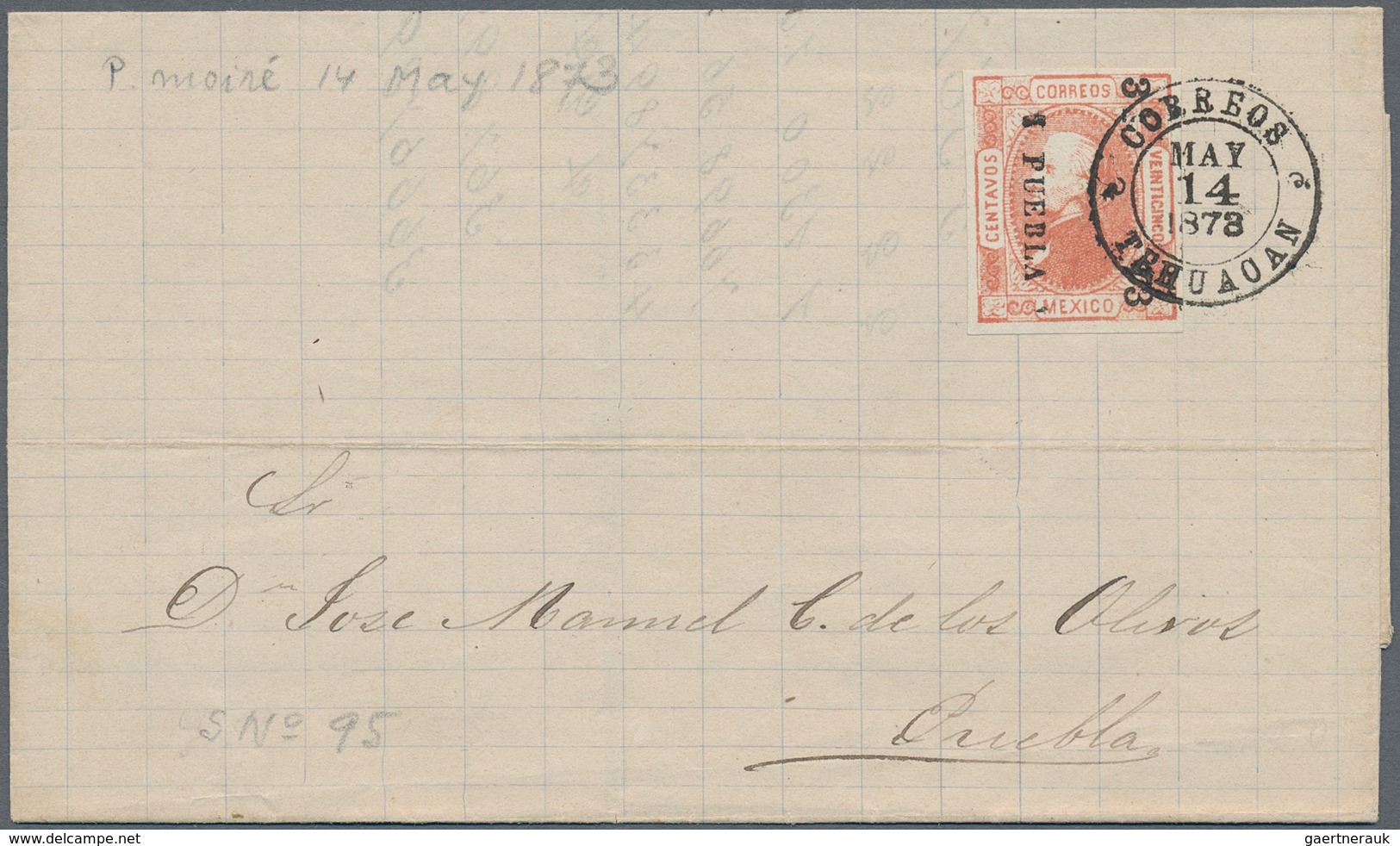 Mexiko: 1868/82 (ca.), Inland Covers (12) With Various Issues Inc. Fancy Markings Viz. "FRANCO EN C. - Mexico
