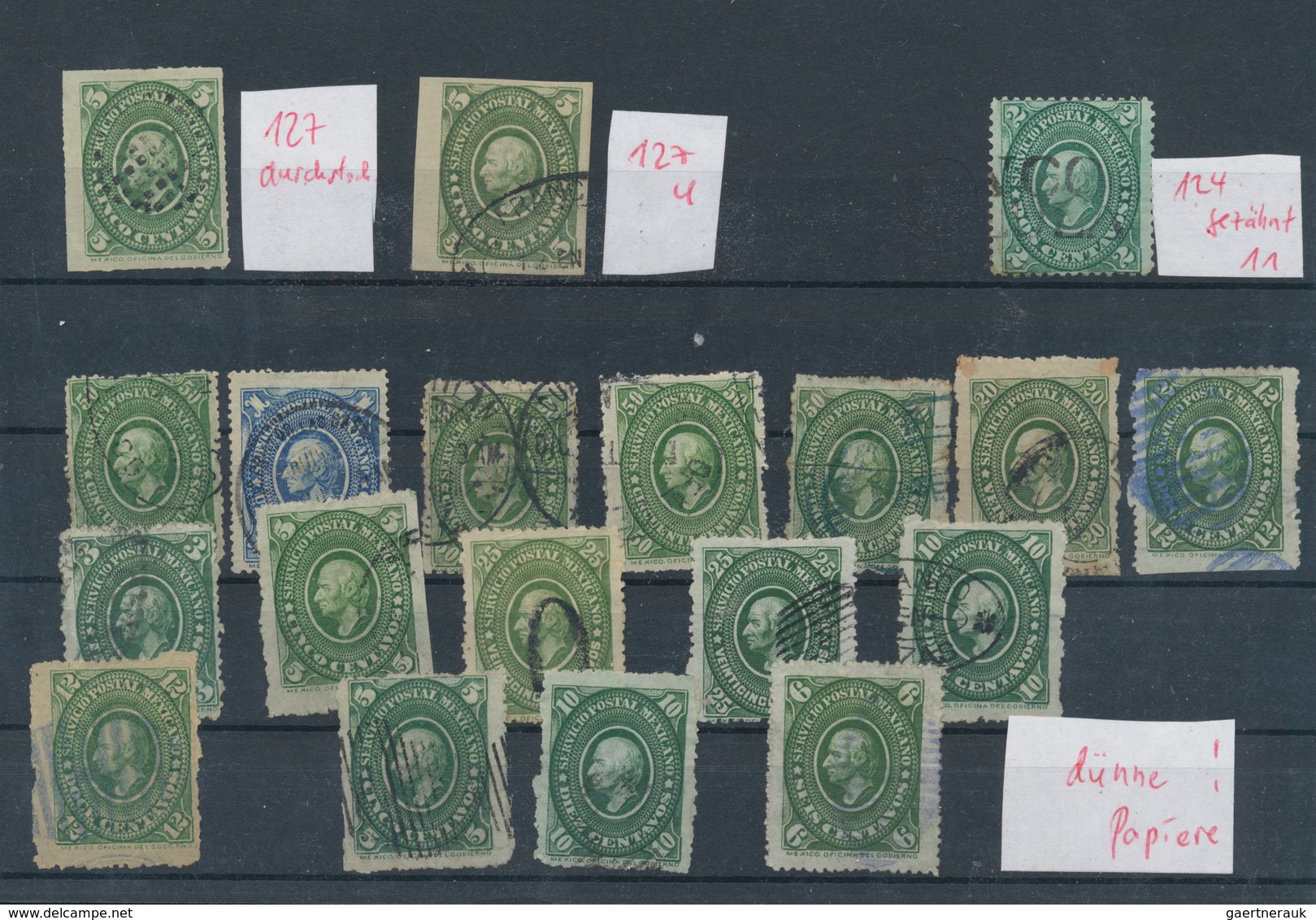 Mexiko: 1884/1885, Specialized Lot Of The Hidalgo Issues (ex Scott 150/173) With Many Varieties, Suc - Mexique