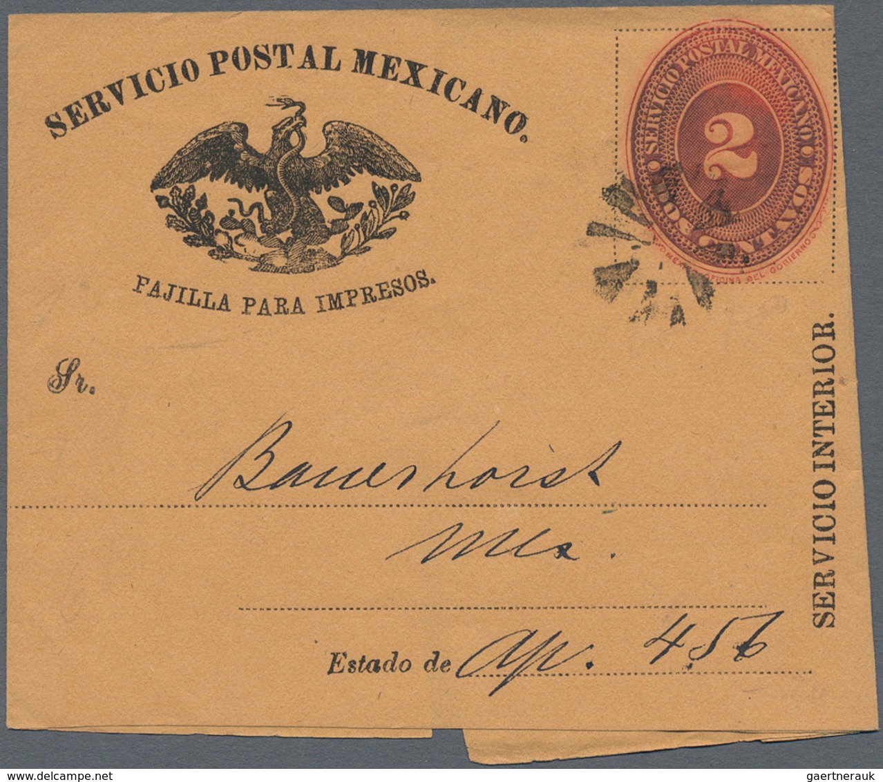 Mexiko - Ganzsachen: 1890/1931 (ca.), stationery used (36) or mint (5) inc. Wells Fargo Envelopes us