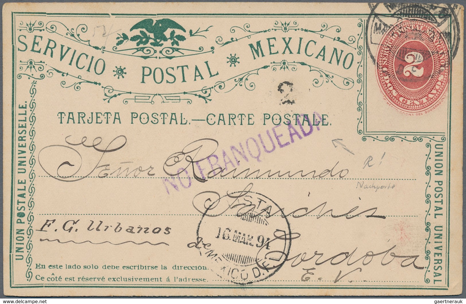 Mexiko - Ganzsachen: 1890/1931 (ca.), stationery used (36) or mint (5) inc. Wells Fargo Envelopes us