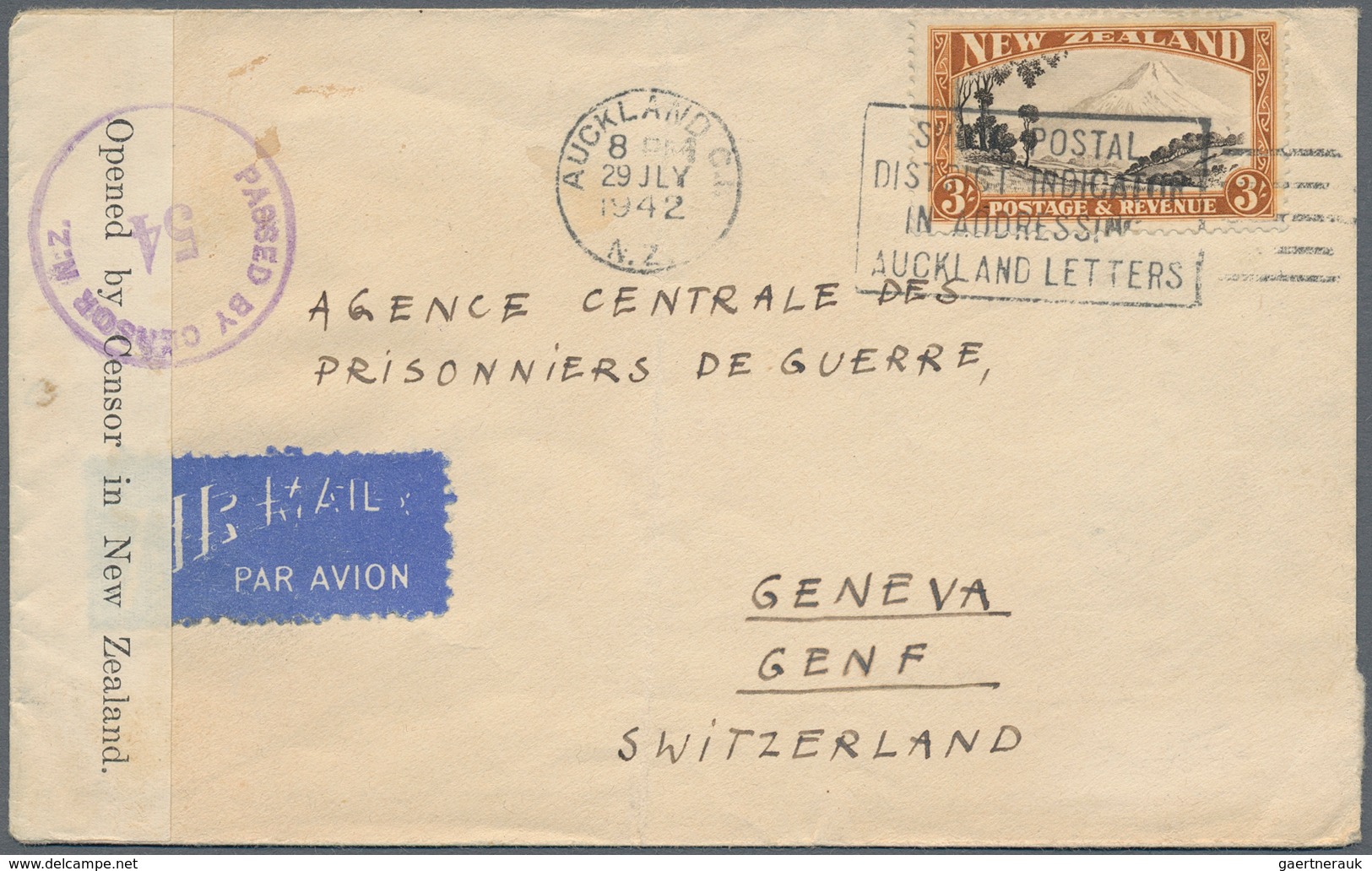 Neuseeland: 1910/48, apprx. 66 covers (inc. appr. 20 FDC/FFC) majority used to Switzerland with many