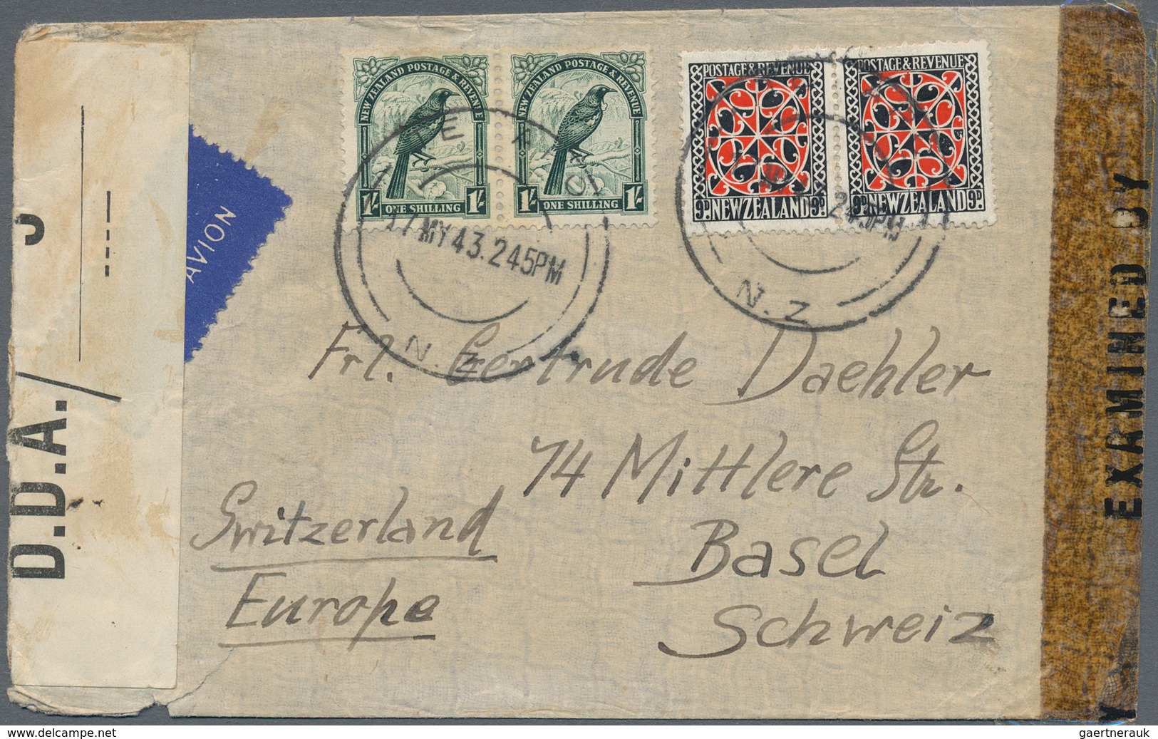 Neuseeland: 1910/48, apprx. 66 covers (inc. appr. 20 FDC/FFC) majority used to Switzerland with many