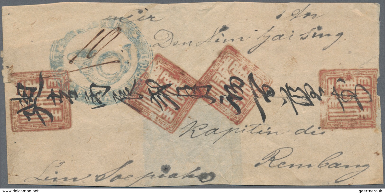 Niederländisch-Indien: 1840's Ca.: 17 Stampless Covers Sent From Various P.O.'s To A Chinese Captain - Indie Olandesi