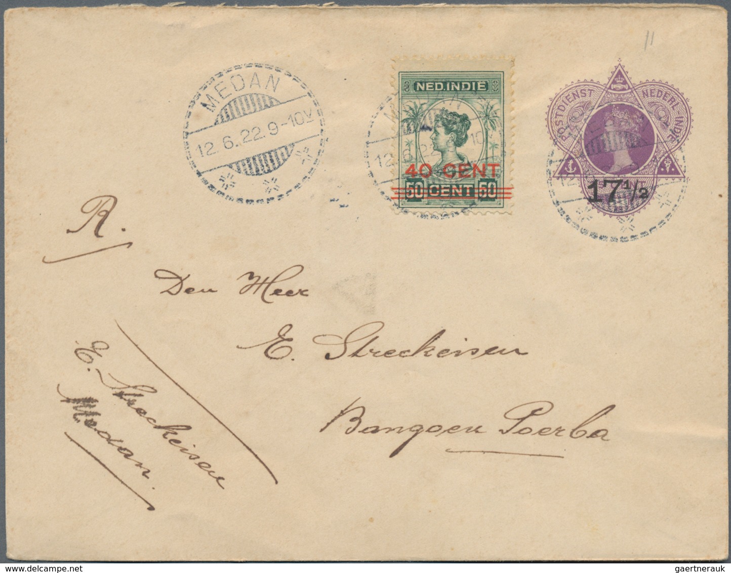 Niederländisch-Indien: 1884/1941 Small Holding Of Ca. 80 Letters, Picture-postcards And Used Postal - Indes Néerlandaises