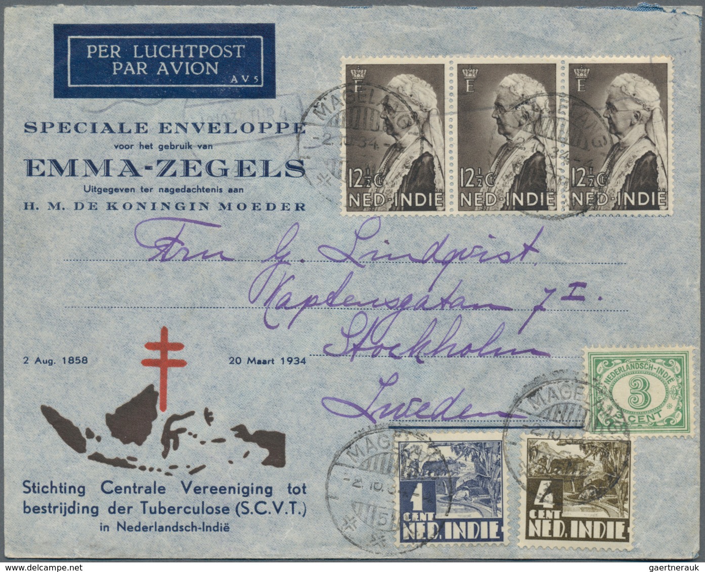 Niederländisch-Indien: 1884/1941 small holding of ca. 80 letters, picture-postcards and used postal