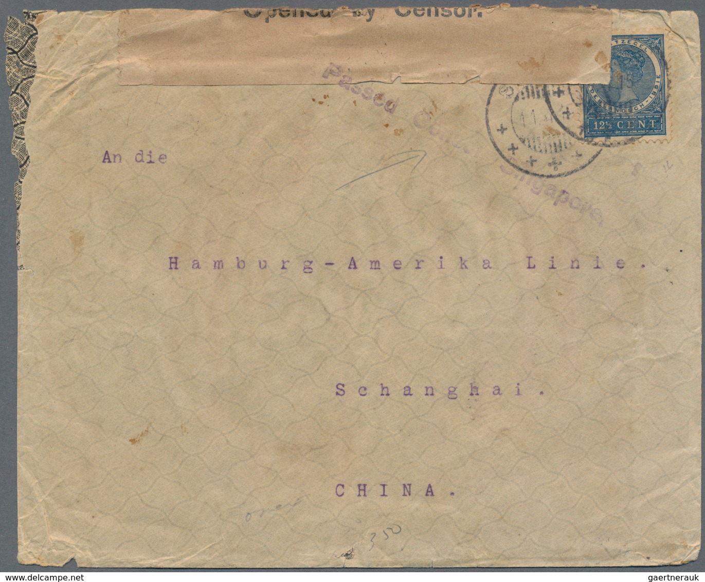 Niederländisch-Indien: 1900/25, 32 Covers And Cards, Including A Number Of Censored Envelopes, A Tea - Indes Néerlandaises