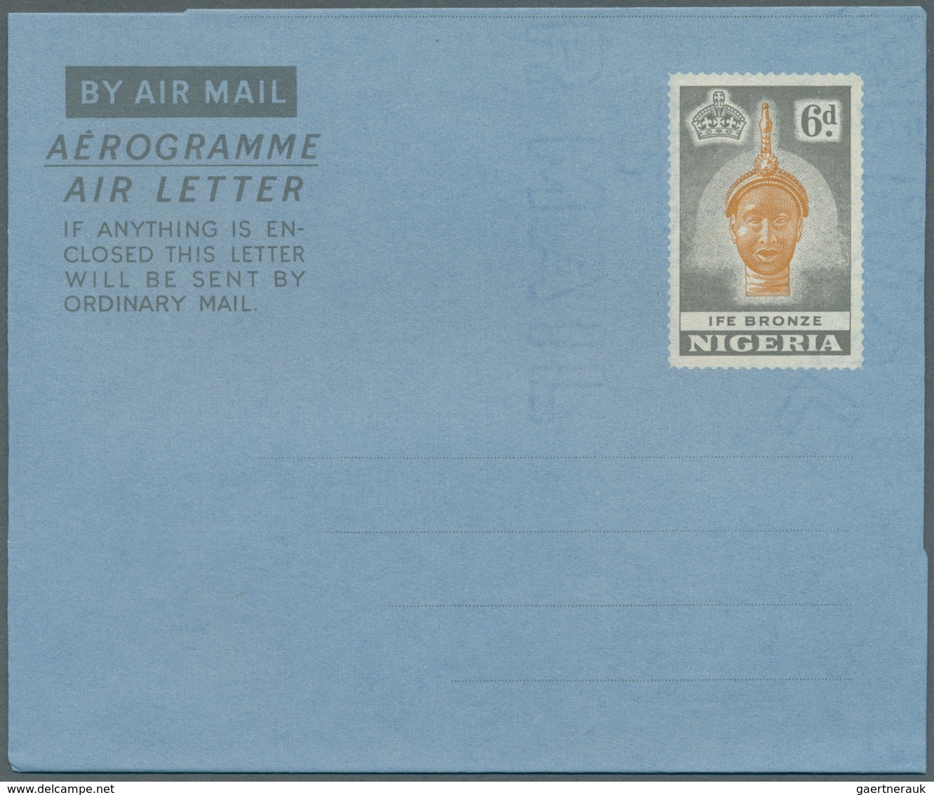 Nigeria: 1948/1956 (ca.), AEROGRAMMES: specialised accumulation with about 650 unused and used/CTO a