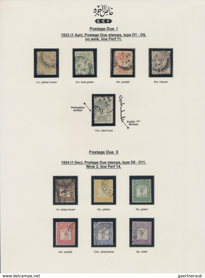 Palästina: 1914-1930 ca. "The E.E.F. (Egyptian Expeditionary Force) Stamps & Postal Markings of Brit