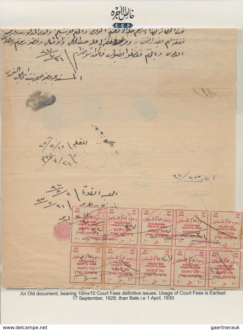 Palästina: 1914-1930 ca. "The E.E.F. (Egyptian Expeditionary Force) Stamps & Postal Markings of Brit