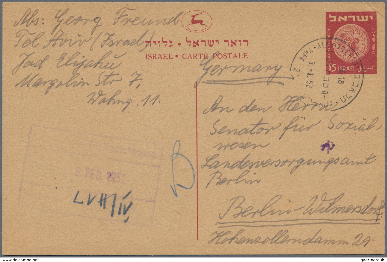 Palästina: 1925/72, Covers (9 Inc. One Used Ppc,), Plus Israel (18 Inc. One Used Stationery), Regist - Palestine