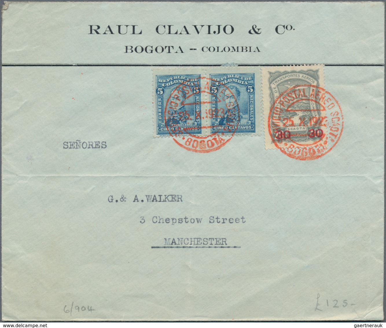 SCADTA - Allgemeine Auslandsausgabe: 1923-33 Ca.: Collection Of 45 SCADTA Covers, Postcards And Post - Autres - Amérique