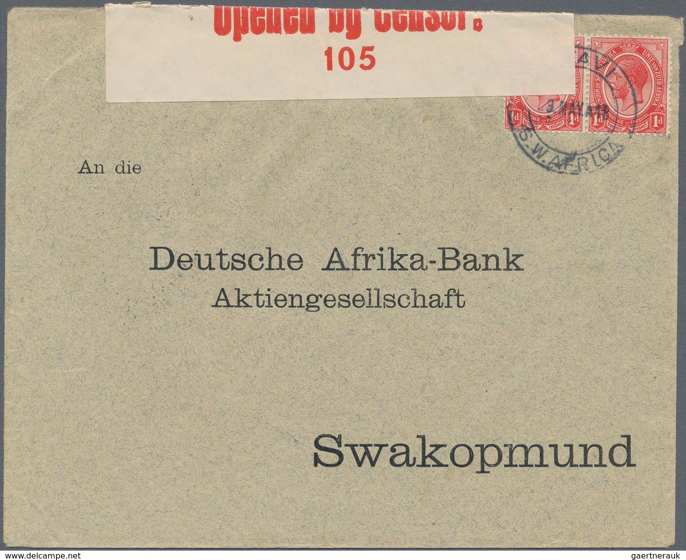 Südwestafrika: 1915/1919, 28 covers with KGV frankings, all inland mail, often German business mail