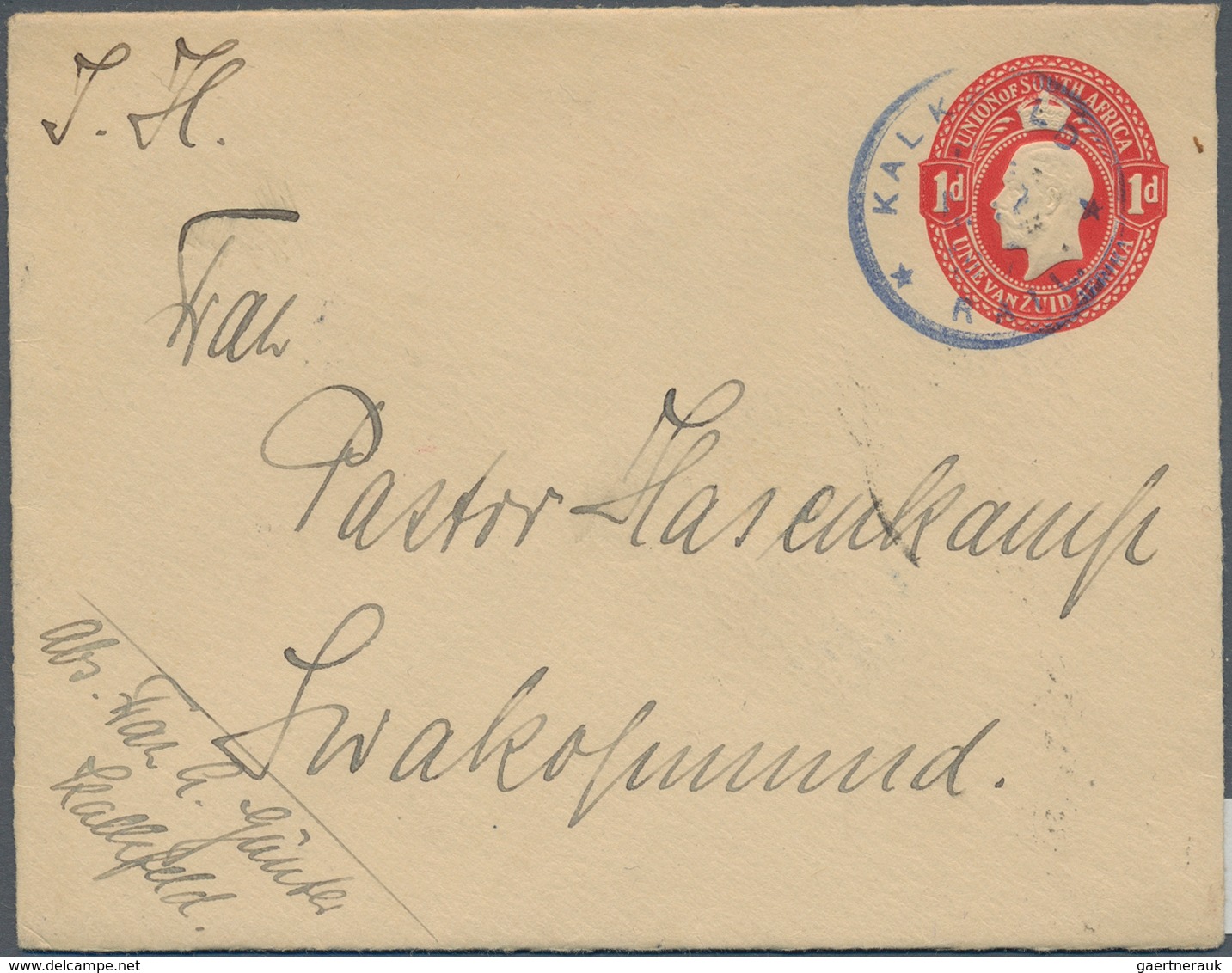 Südwestafrika: 1915/1919, 48 covers and fronts of covers, all with KGV frankings and mostly opened a