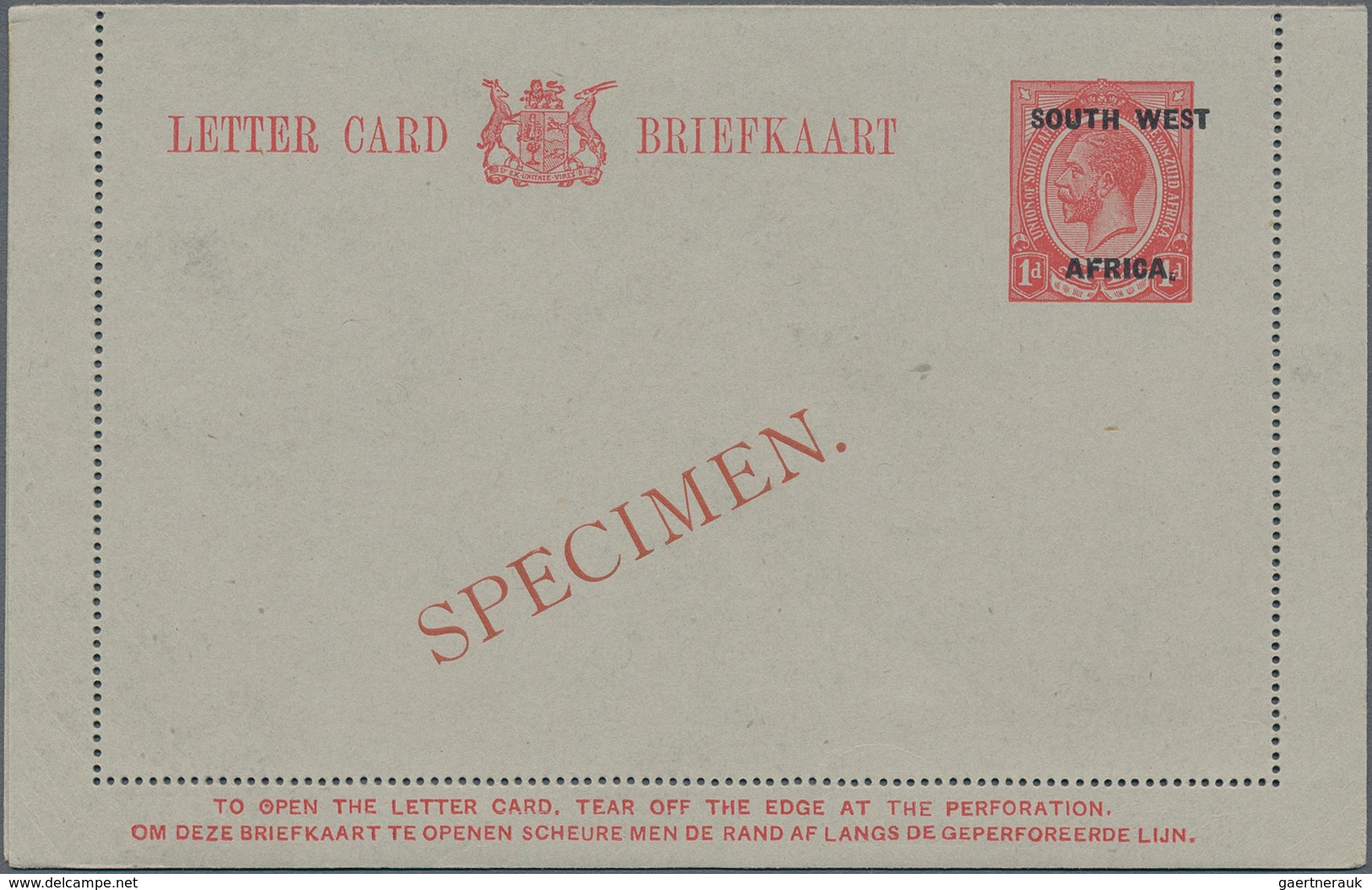 Südwestafrika: From 1923 On. Lot Of 14 Entires Of Which 11 Are SPECIMEN. Diversity: Cards, Covers, R - South West Africa (1923-1990)