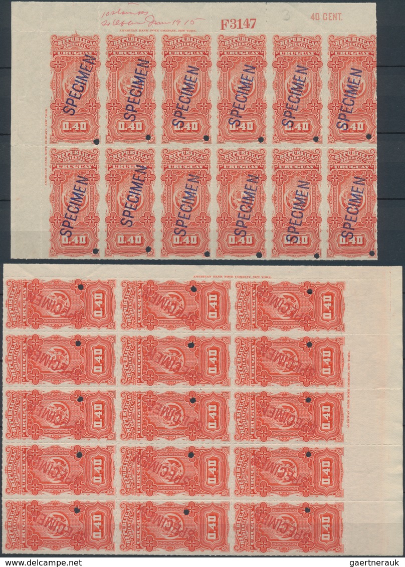 Uruguay: 1900 (ca.), ABN Specimen Proofs, Fiscals, Assortment Of Apprx. 380 Stamps, All Within Multi - Uruguay