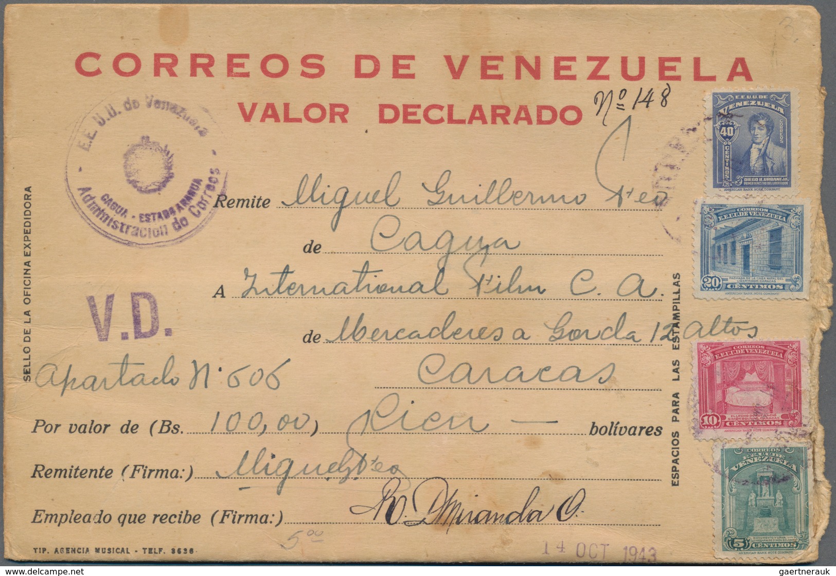 Venezuela - Ganzsachen: 1884/1980 (ca.) Lot Of Ca. 120 Unused/CTO-used And Used Postal Stationeries, - Venezuela