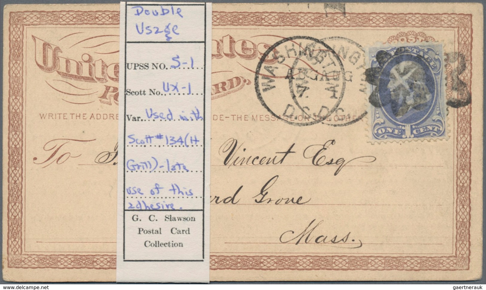 Vereinigte Staaten Von Amerika - Ganzsachen: 1873 Album With Ca. 70 Unused And Used Postal Stationer - Other & Unclassified