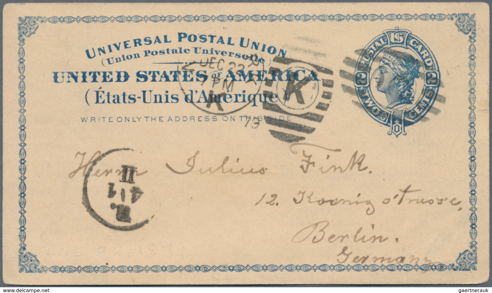 Vereinigte Staaten von Amerika - Ganzsachen: starting 1873 holding of ca. 210 unused and used postal