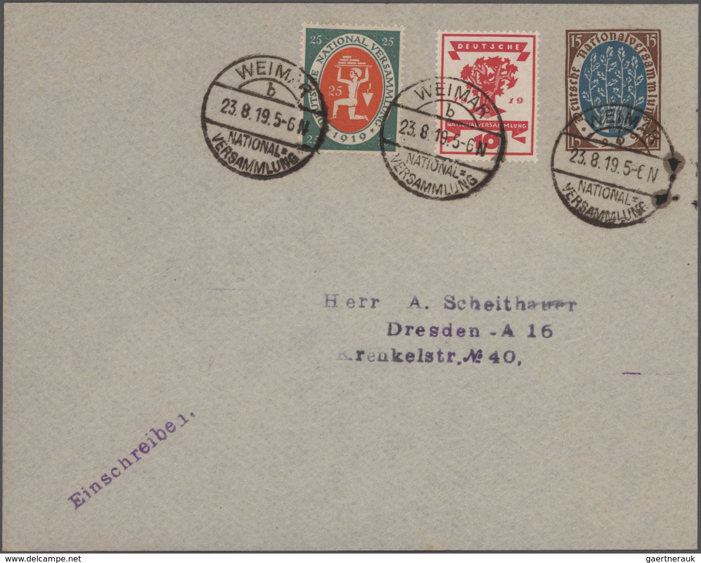 Alle Welt: 1813/1970 abatement in nine boxes with ca. 8000 covers, cards, letters and unused and use