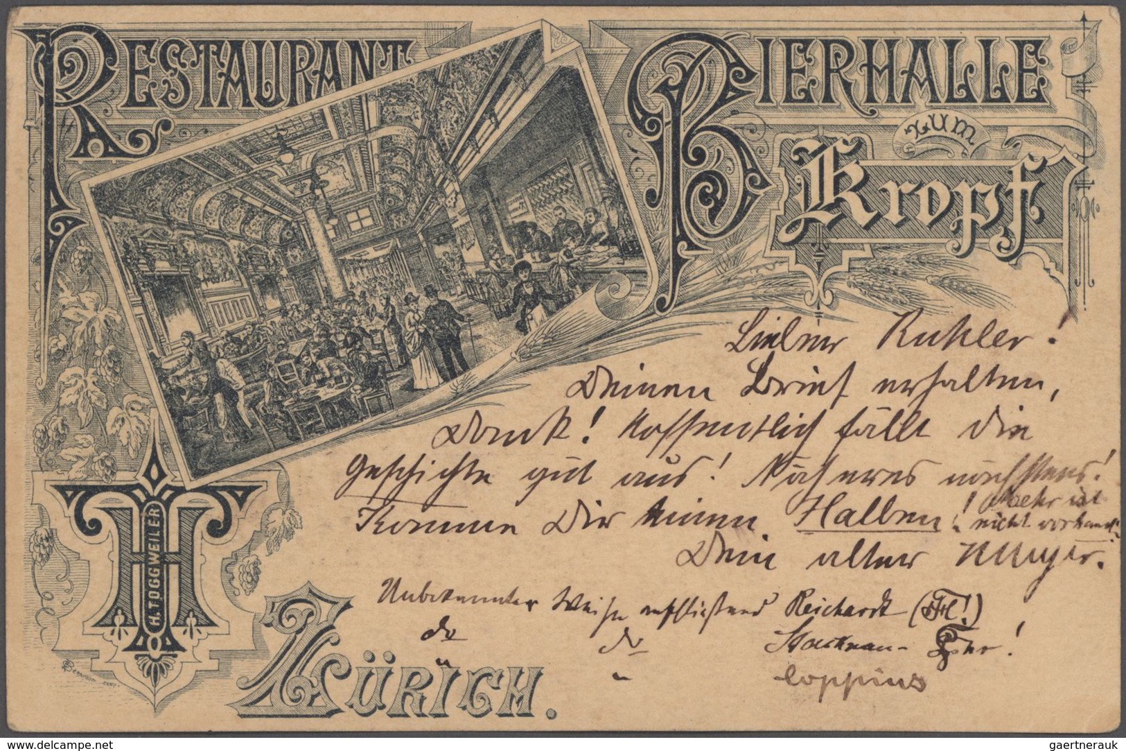 Alle Welt: 1857/1960 album with ca. 170 covers, postal stationeries (mostly used postal stationery c