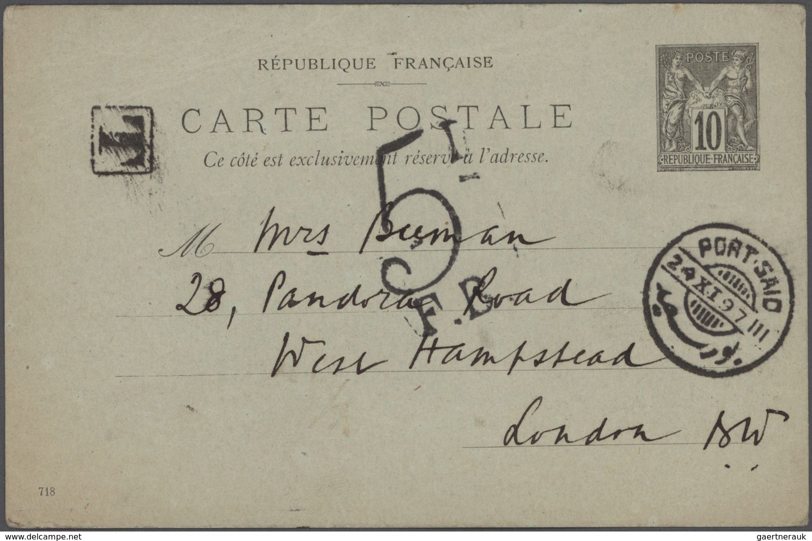 Alle Welt: 1857/1960 album with ca. 170 covers, postal stationeries (mostly used postal stationery c