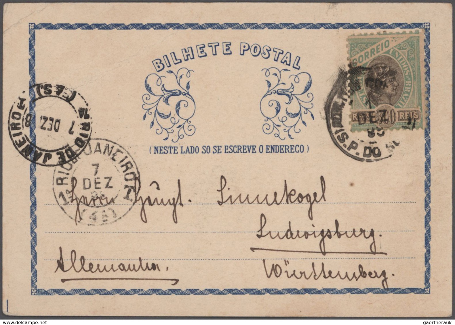 Alle Welt: 1880/1964 album with ca. 90 covers and used postal stationeries (incl. some picture posta