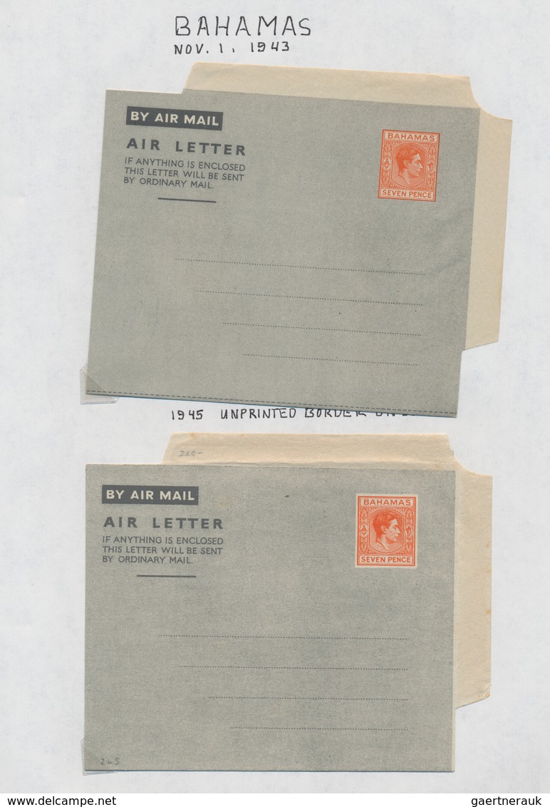 Alle Welt: 1943/80 Collection Of Ca. 160 Unused Airgrams Incl. Some Unused Forms, Represented Are Th - Collections (without Album)