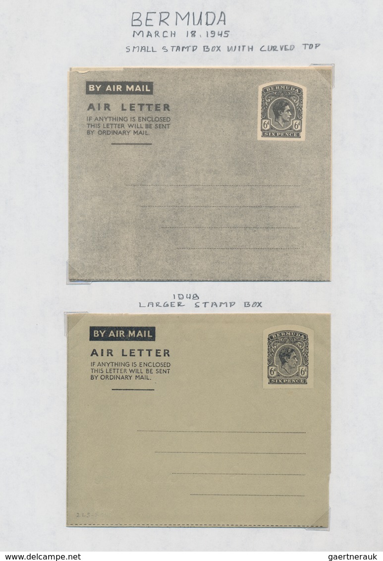 Alle Welt: 1943/80 Collection Of Ca. 160 Unused Airgrams Incl. Some Unused Forms, Represented Are Th - Sammlungen (ohne Album)