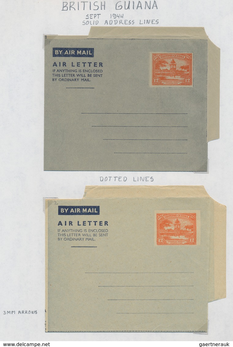Alle Welt: 1943/80 Collection Of Ca. 160 Unused Airgrams Incl. Some Unused Forms, Represented Are Th - Collections (without Album)