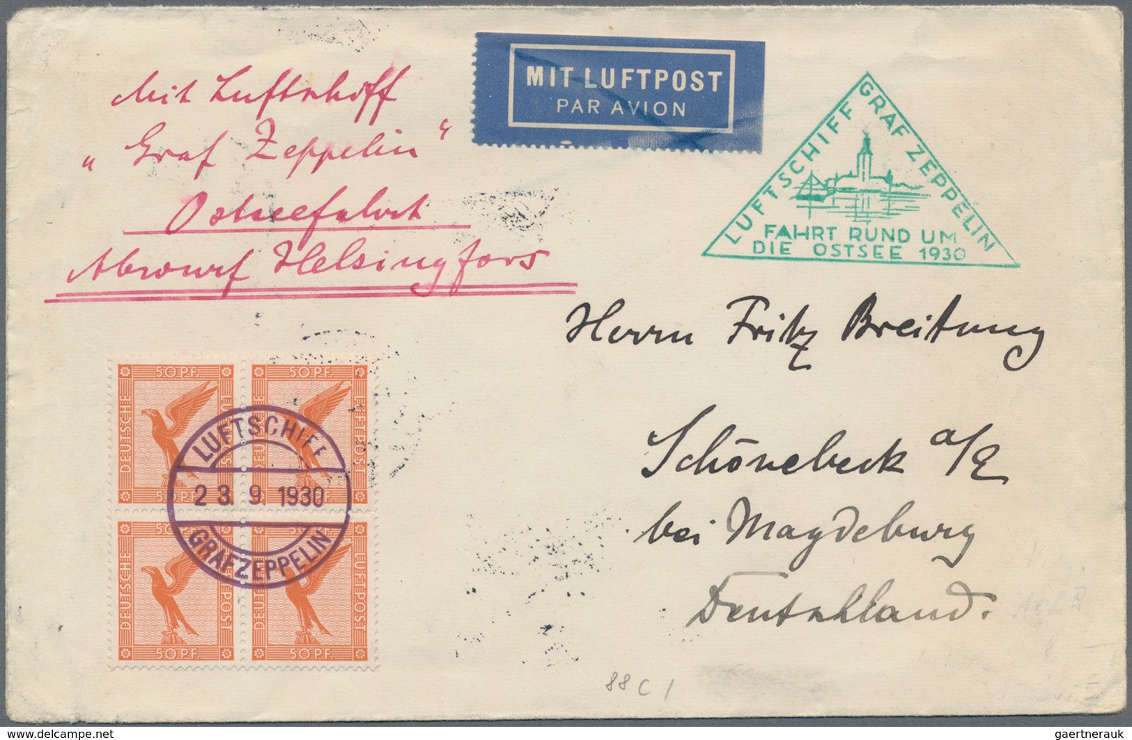 Flugpost Deutschland: 1912 - 1938, 34 Belege, Dabei U.a. Aus 1927 Brief Mit 25 Mark Porto Von Dessau - Luft- Und Zeppelinpost