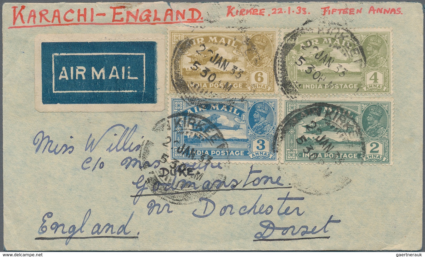 Flugpost Alle Welt: 1912/1934, Lot Of Ten Covers/cards (nine Of Them Airmail), Comprising Three Card - Other & Unclassified