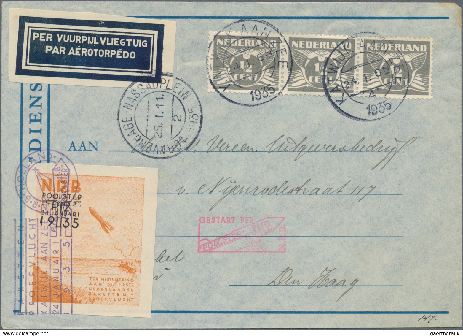 Raketenpost: 1934/1953 Netherlands: 28 Covers And Cards Flown By Various Dutch Rockets, Each Describ - Altri & Non Classificati