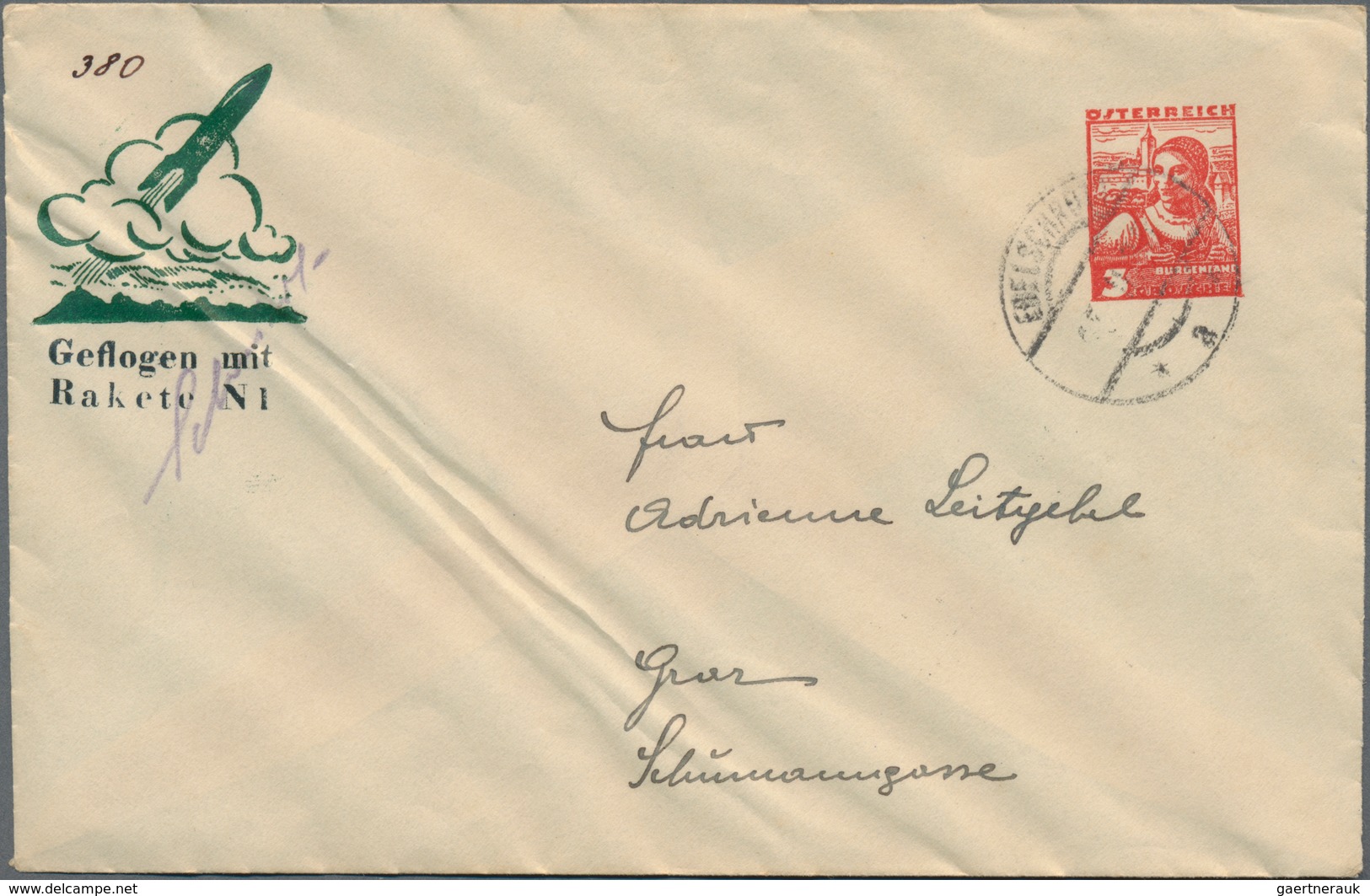 Raketenpost: 1935 (25. Feb.) AUSTRIA: Two Covers And A Postcard Flown By Rockets N1 And N2 Respectiv - Autres & Non Classés