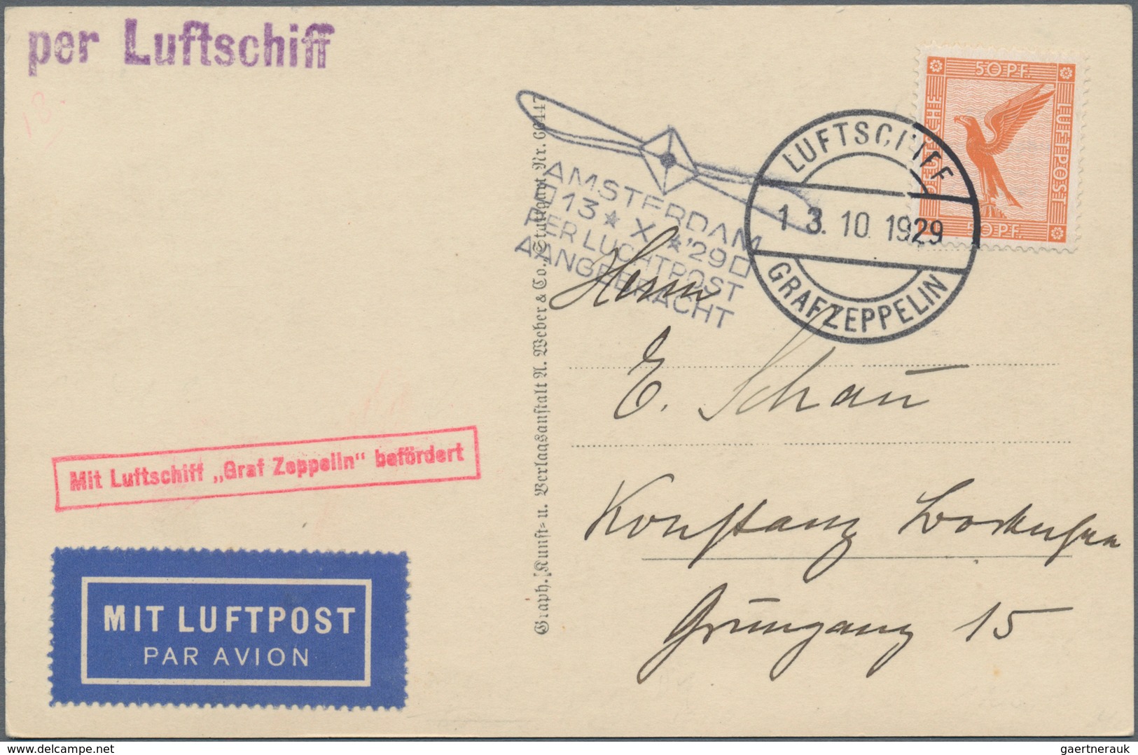 Zeppelinpost Deutschland: 1912/1945 (ca): Posten Mit über 90 Teils Sehr Raren Zeppelin-Belegen, Indi - Airmail & Zeppelin