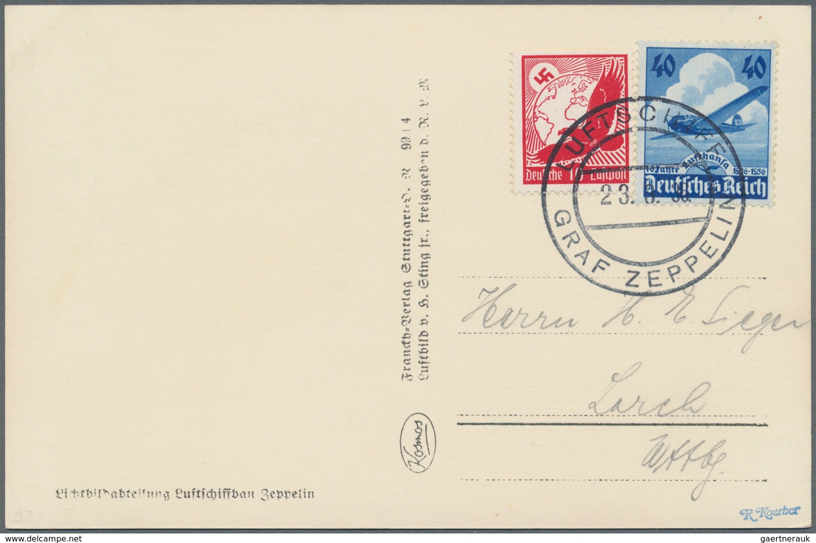 Zeppelinpost Deutschland: 1912/1945 (ca): Posten mit über 90 teils sehr raren Zeppelin-Belegen, indi