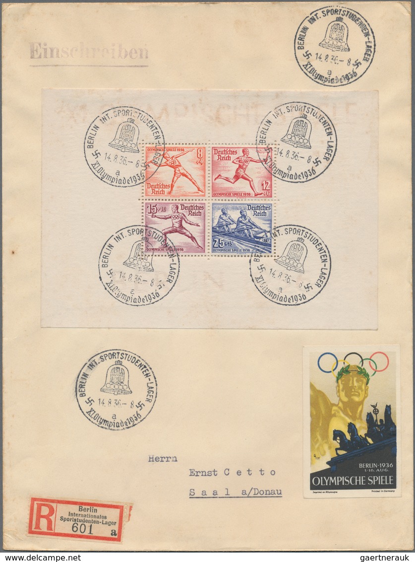 Thematik: Olympische Spiele / Olympic Games: 1900-1950's (mostly): Comprehesive Collection Of Covers - Autres & Non Classés