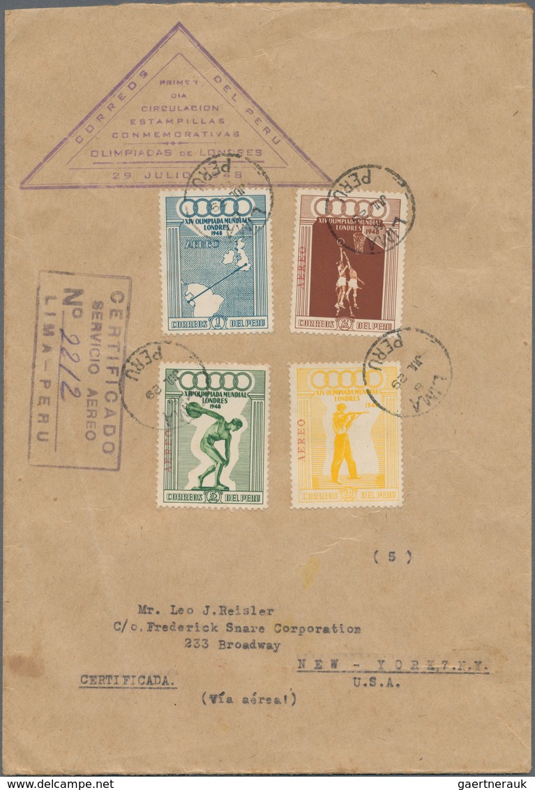 Thematik: Olympische Spiele / Olympic Games: 1900-1950's (mostly): Comprehesive Collection Of Covers - Sonstige & Ohne Zuordnung