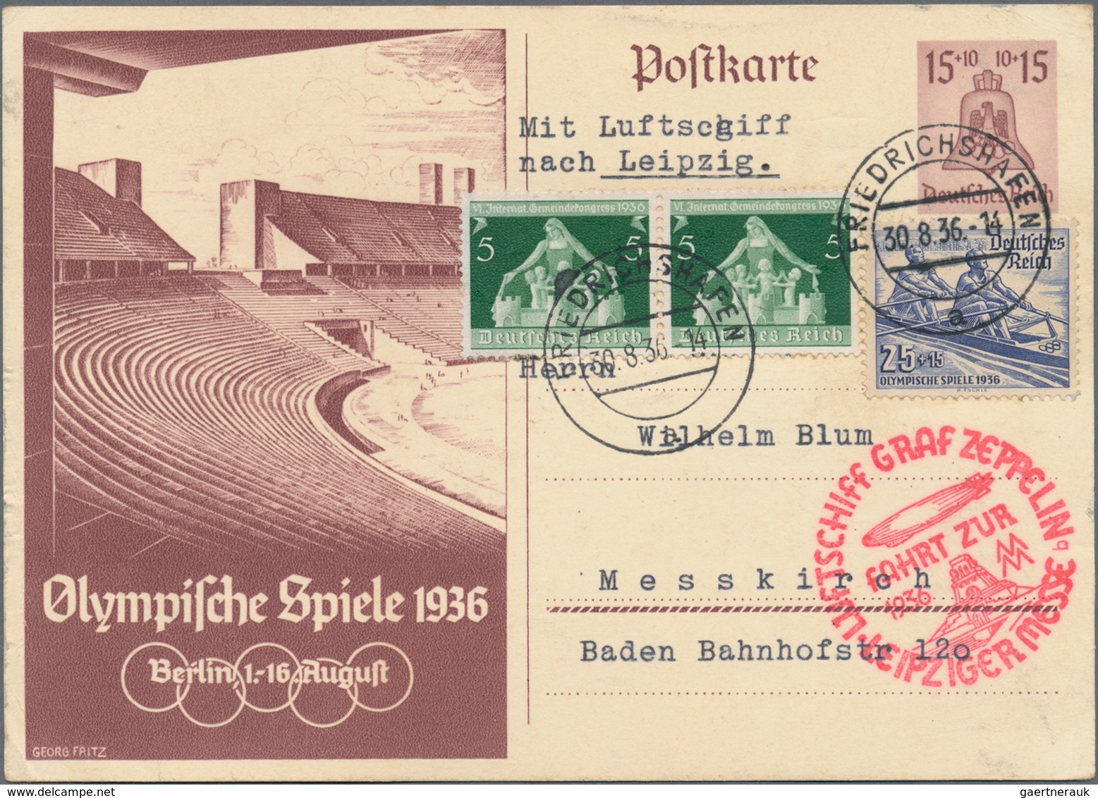 Thematik: Olympische Spiele / Olympic Games: 1900-1950's (mostly): Comprehesive Collection Of Covers - Autres & Non Classés