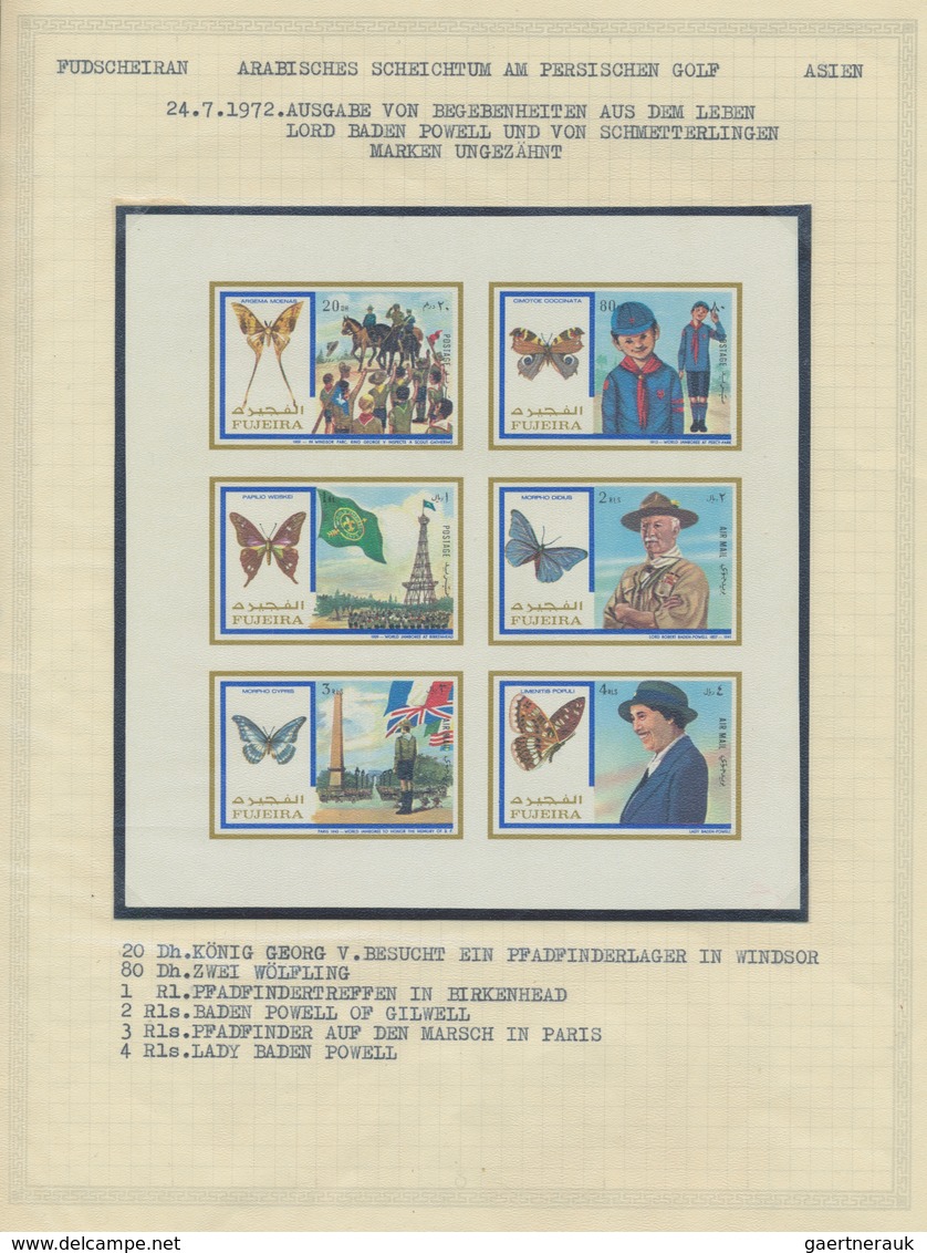 Thematik: Pfadfinder / Boy Scouts: 1967/1972, ARAB EMIRATES, Comprehensive, Mostly MNH Collection Wi - Autres & Non Classés