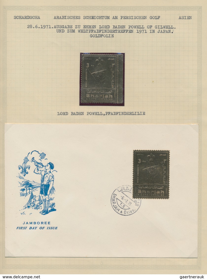 Thematik: Pfadfinder / Boy Scouts: 1967/1972, ARAB EMIRATES, Comprehensive, Mostly MNH Collection Wi - Autres & Non Classés