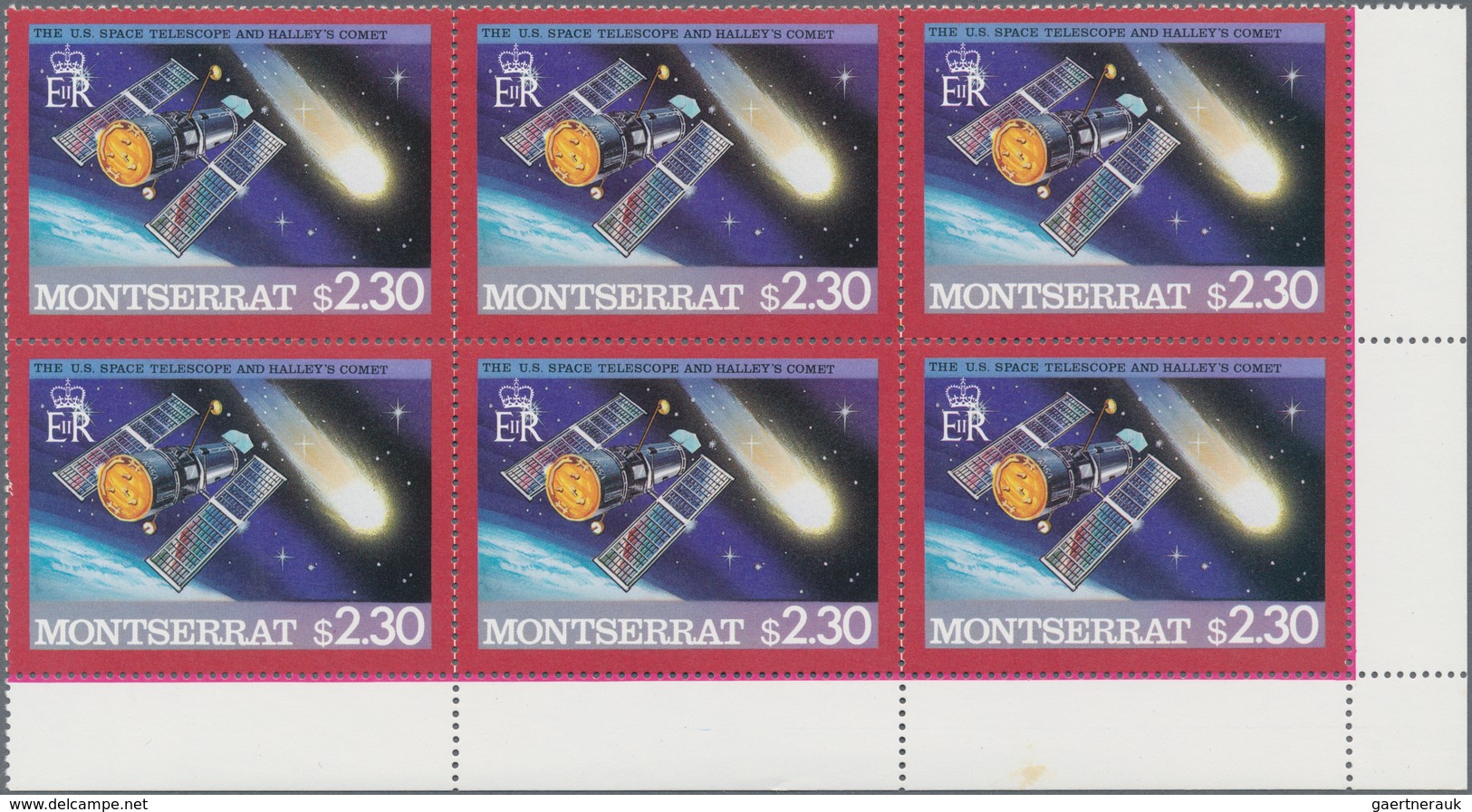 Thematik: Raumfahrt / Astronautics: 1985, Montserrat, Halley's Comet, Investment Lot Of Full Sheets - Autres & Non Classés