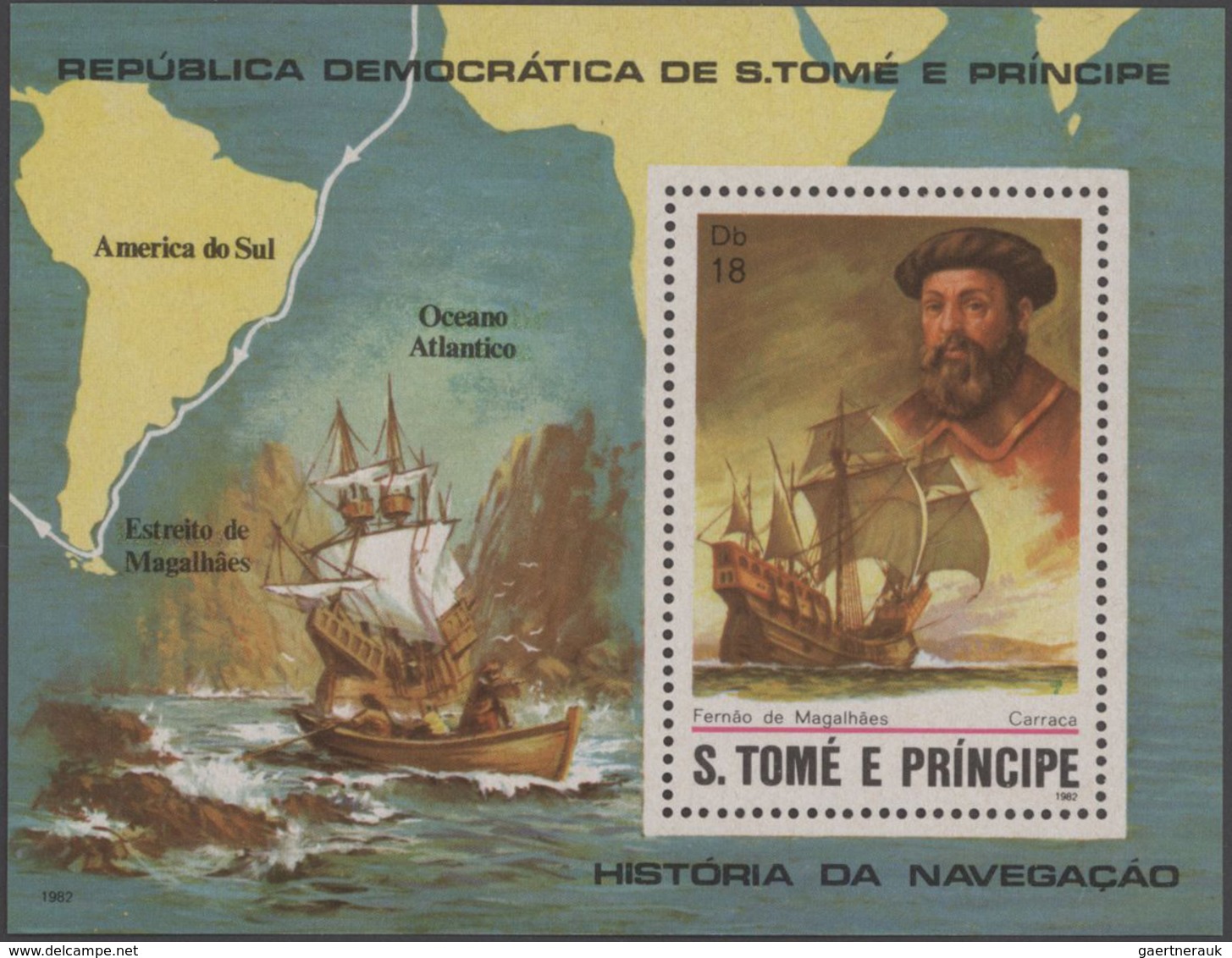 Thematik: Seefahrer, Entdecker / Sailors, Discoverers: 1982, Sao Thome And Principe, Special Collect - Erforscher