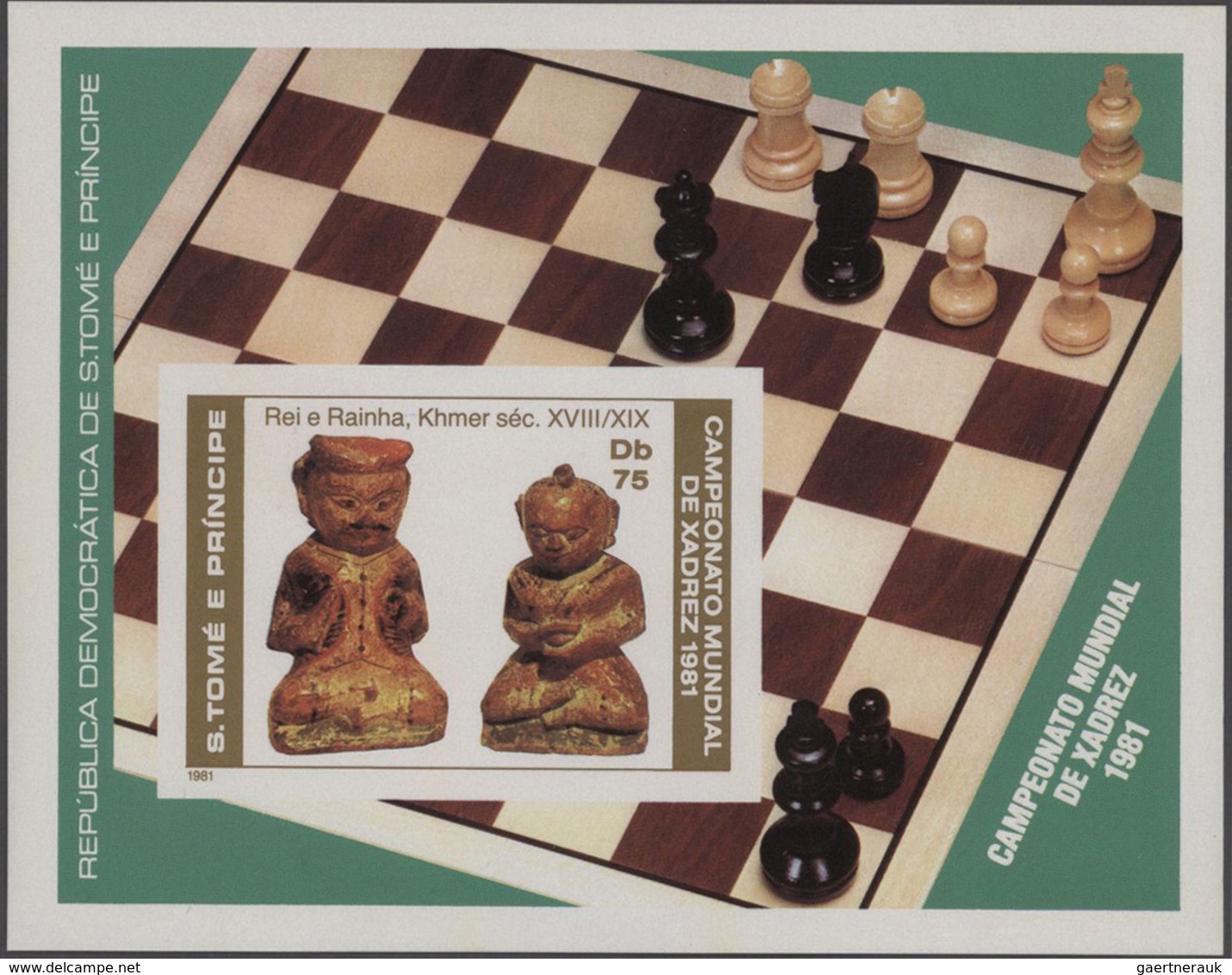 Thematik: Spiele-Schach / Games-chess: 1981, Sao Thome And Principe, Special Collection Of Various S - Echecs