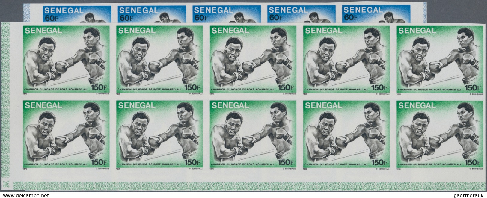 Thematik: Sport-Boxen / Sport-boxing: 1977, Senegal. Boxing World Champion MUHAMMAD ALI. Complete Se - Boxe