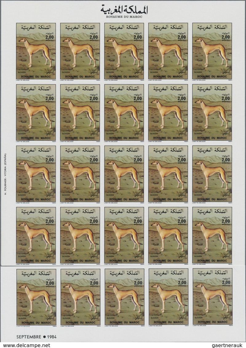 Thematik: Tiere-Hunde / Animals-dogs: 1984, Morocco. Complete Set DOGS (2 Values) In 2 IMPERFORATE B - Chiens