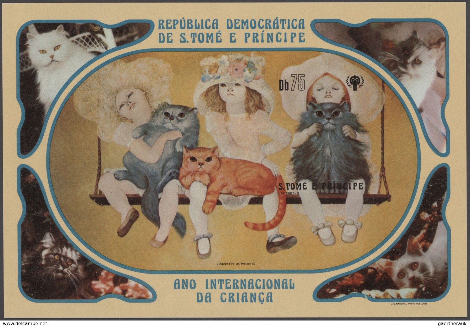 Thematik: Tiere-Katzen / Animals-cats: 1981, Sao Thome And Principe, 500 Copies Of The IMPERFORATED - Chats Domestiques